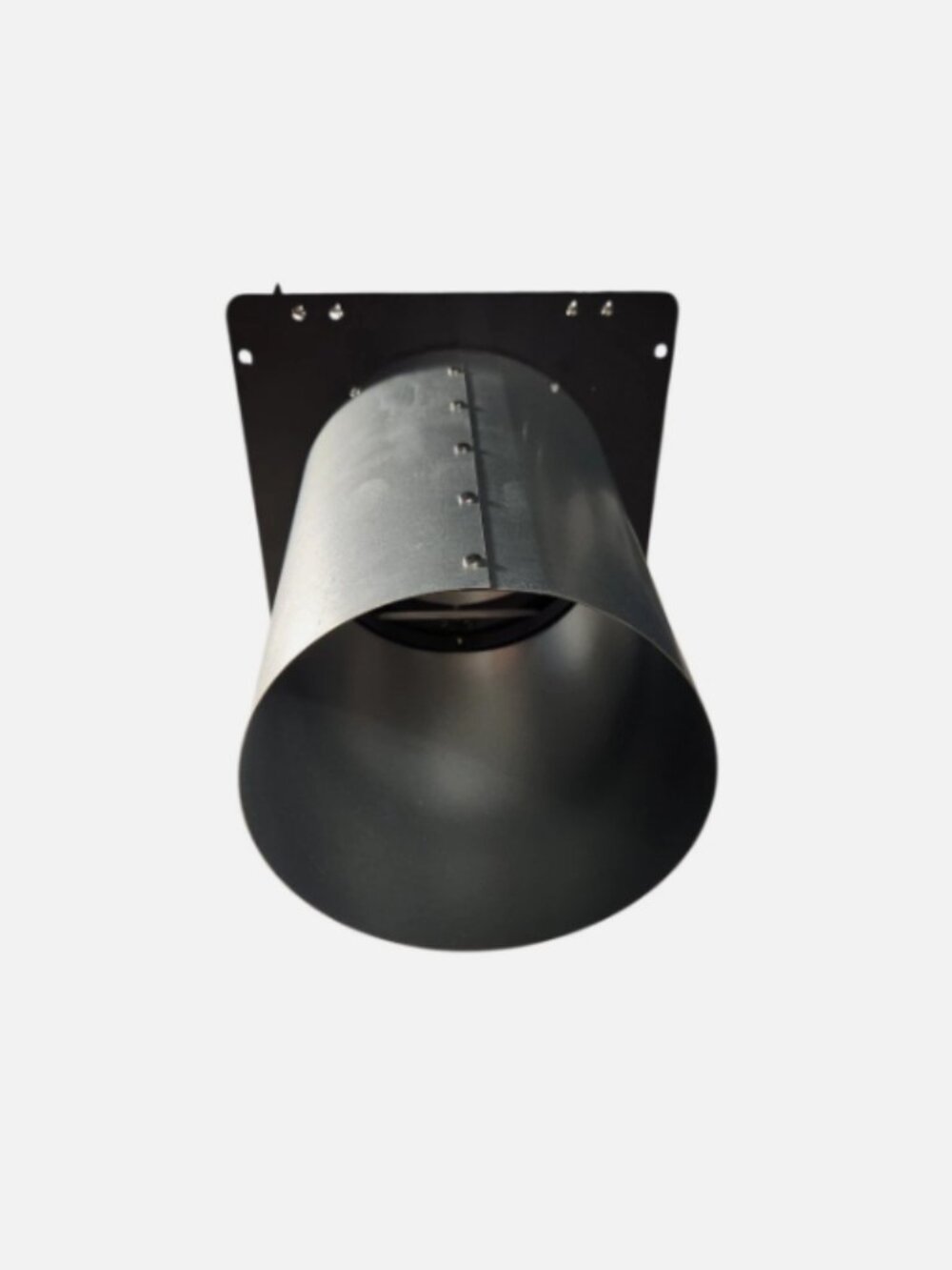 6 Inch Hooded Wall Vent Cap Cover Black Galvanized Steel Exhaust Duct Damper - Picture 9 of 9